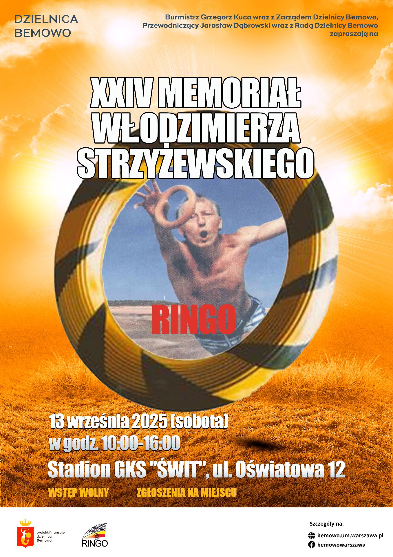 Zaproszenie na XXIV. Memoriał im. Włodzimierza Strzyżewskiego w Ringo